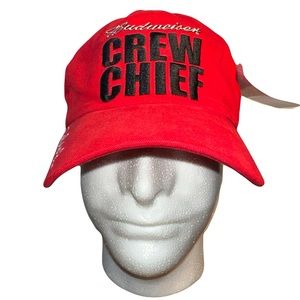 Dale Earnhardt Jr Budweiser Crew Chief Red Strap Back Hat